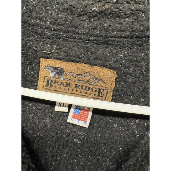 Vintage Bear Ridge Fleece Jacket Deer Outdoors Nature Size XL Made in USA 90s - Picture 3 of 6